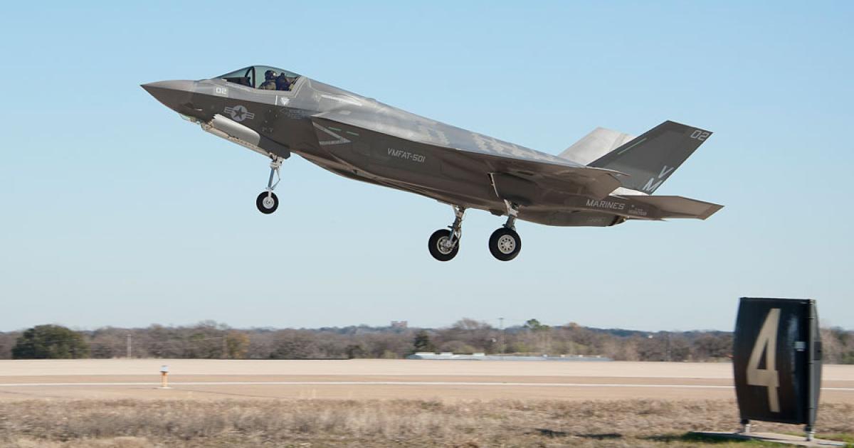 The first two production F-35Bs for the U.S. Marine Corps were delivered to Eglin AFB in Florida on January 11. The STOVL version of the Lightning II has been removed from “probation,” although fixes for a series of developmental problems have not yet been fully tested. (Photo: Lockheed Martin)