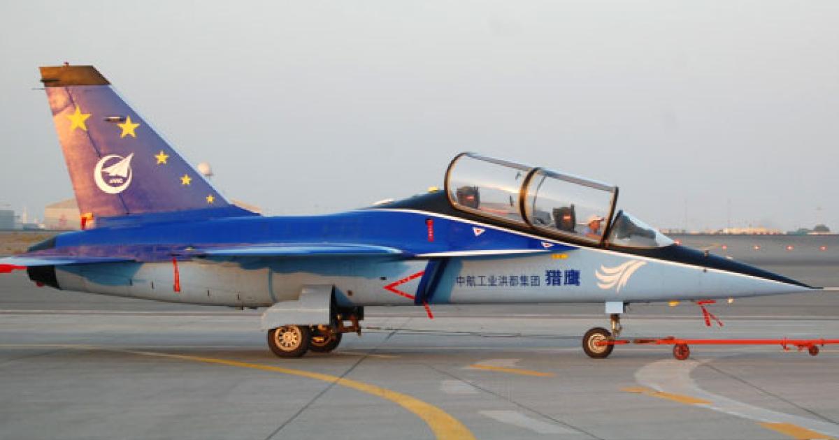 China¹s L-15 jet trainer is going into production with an afterburning engine from the Ukraine. (Photo: Chris Pocock)