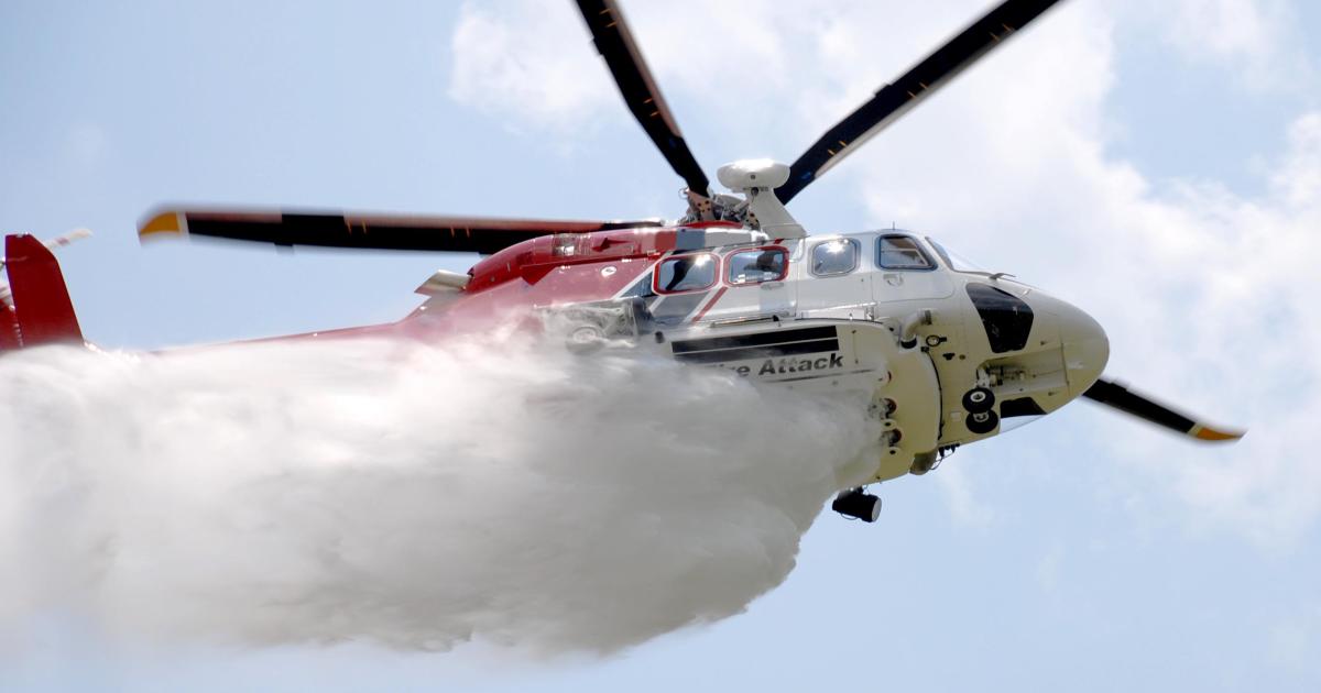 Simplex has received FAA STC approval for its Fire Attack system on the AgustaWestland AW139.