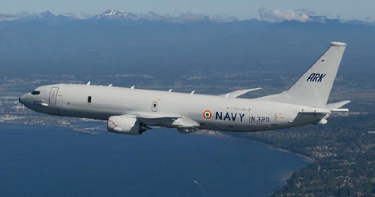 Aerospace offsets are under examination in India. Boeing is supposed to offset $600 million of the cost of supplying P-8I maritime patrol aircraft. (Photo: Boeing) 