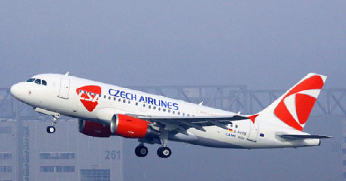 Flights between airports within the European Union, such as those operated by CSA Czech Airlines, will remain subject to the emissions trading scheme, regardless of whether or not their operators are based in the EU. (Photo: Airbus)