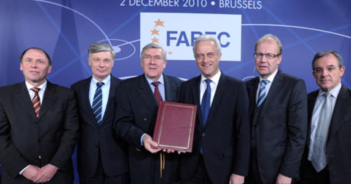 Six European countries signed an agreement creating the Functional Airspace Block Europe Central (Fabec) group in December 2010. Fabec says it handed over compliance documents to the European Commission on time. (Photo: Fabec) 
