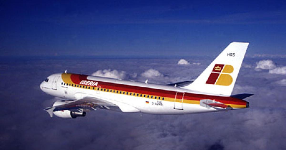 IAG’s plan to cull 25 airplanes from Iberia’s fleet includes the removal of 20 short-haul types. (Photo: Iberia) 