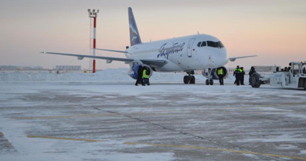 Yakutia Airlines on December 18 became the second Russian carrier to take delivery of a Superjet. (Photo: SuperJet International) 