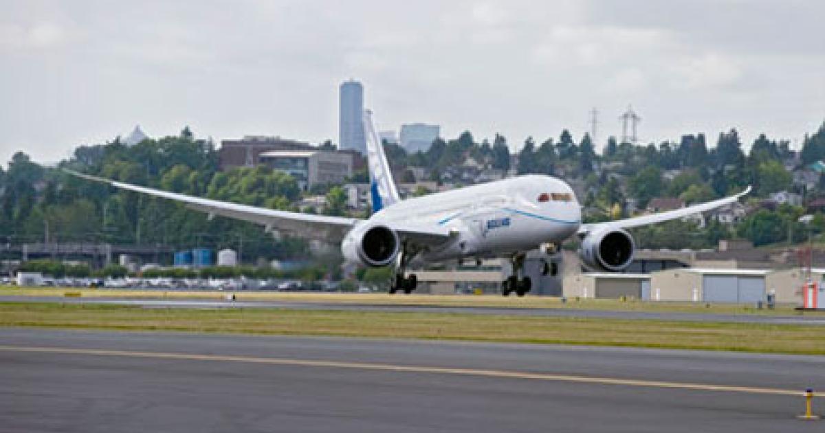 Boeing plans to perform only a single flight test with a 787 to validate its battery system modifications. (Photo: Boeing)