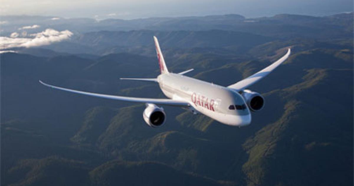 Qatar Airways flew one of its five Boeing 787s on May 1. (Photo: Boeing)