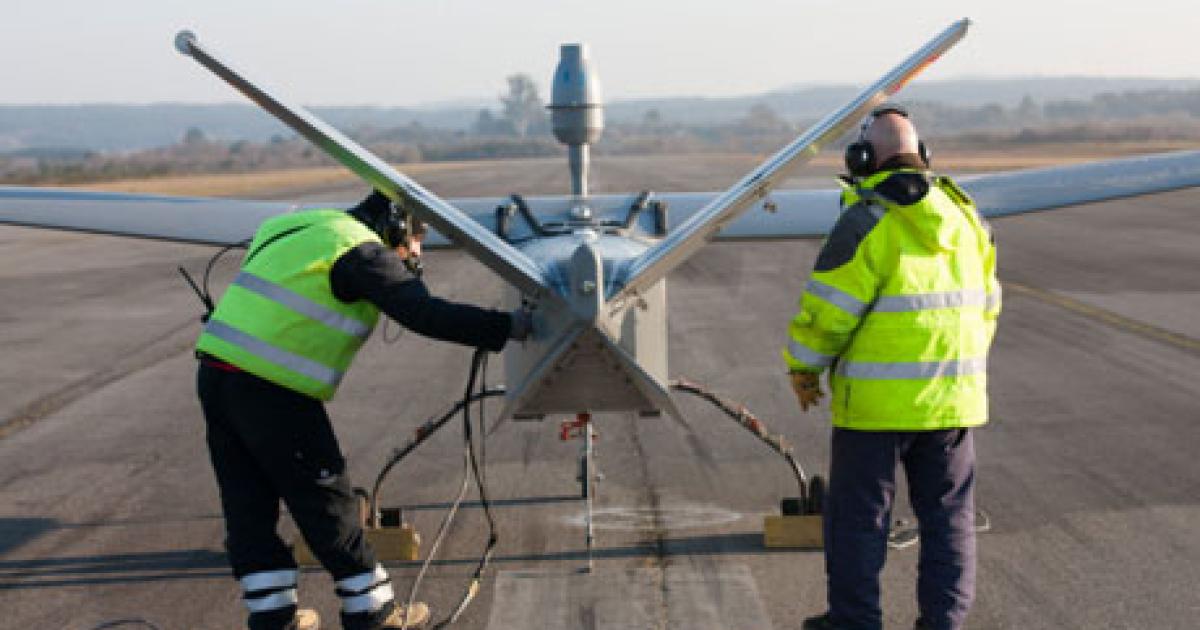 The Atlante UAV made its first flight on February 28. It is claimed to be the first tactical drone capable of both civil and military missions. (Photo: EADS Cassidian)