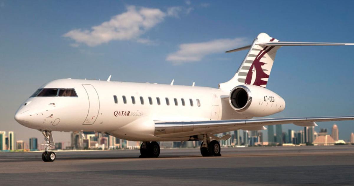 Qatar Airways is stepping up the expansion of the airline’s Qatar Executive subsidiary with plans for a private terminal at Doha’s new Hamad International Airport, and further expansion of a charter fleet that already counts several Bombardier products, including this Global 5000. 