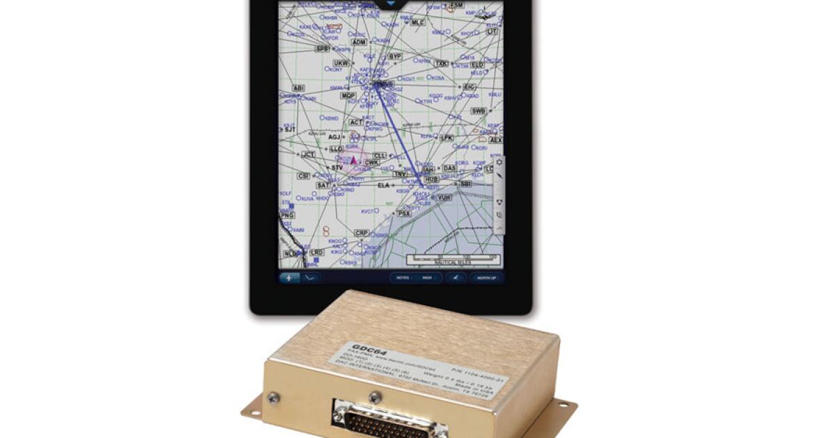 DAC International’s GDC64 taps into aircraft sensors to deliver data  to creative new iPad apps.
