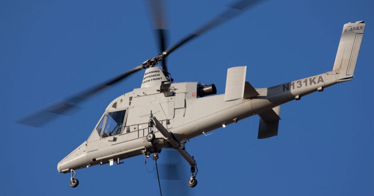 Two unmanned K-Max helicopters deployed to Afghanistan late last year for a military user evaluation are performing well, according to contractor Lockheed Martin. (Photo: Lockheed Martin)