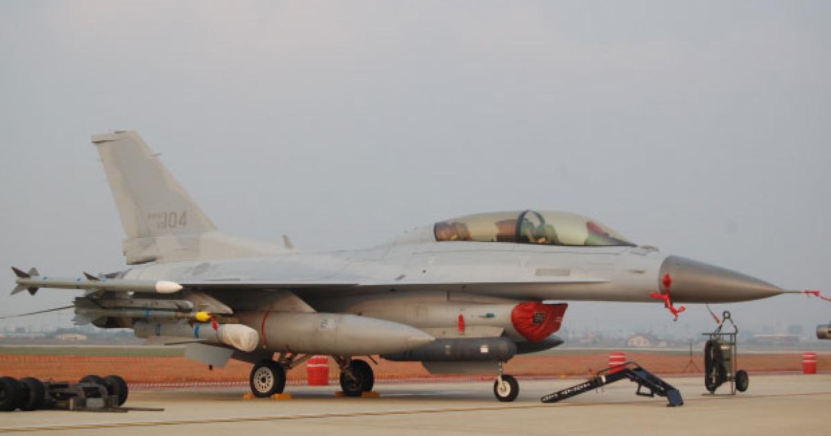 The Republic of Korea Air Force will evaluate rival bids from Lockheed Martin and BAE Systems to upgrade its fleet of F-16s. (Photo: Chris Pocock)
