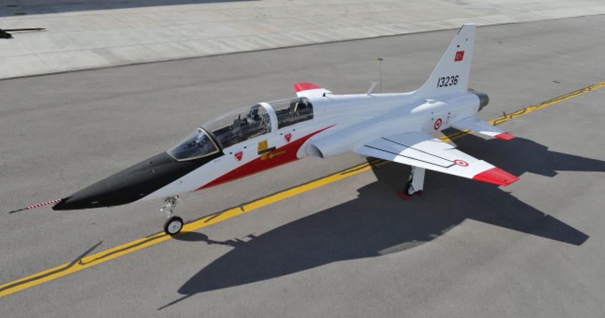 Turkish Aerospace Industries (TAI) has delivered the first upgraded T-38M advanced jet trainer to the Turkish Air Force. (Photo: TAI) 