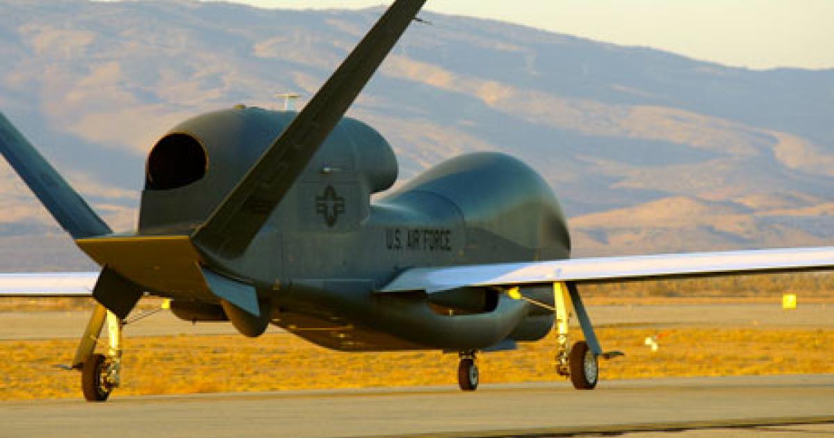 A new RTCA committee will develop standards to support the entry of UAS such as the Air Force’s RQ-4 Global Hawk into the U.S. airspace system. (Photo: Northrop Grumman)  