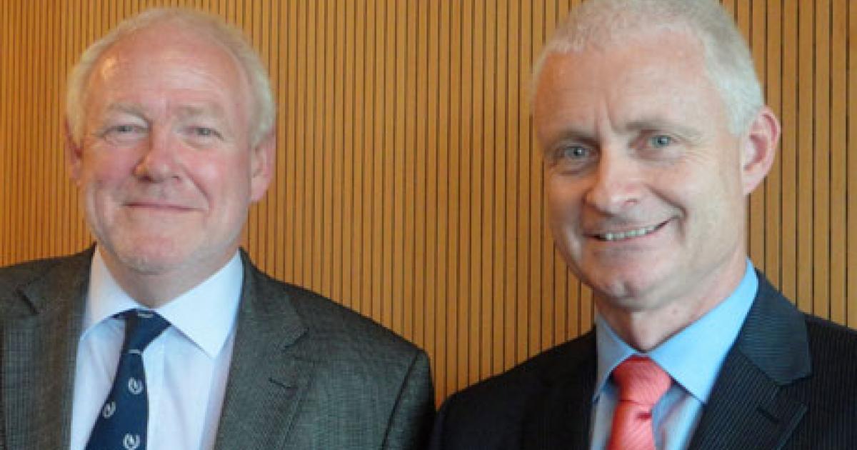 In attendance at the September 19-21 ERA General Assembly, Ian Woodley (left) serves as executive chairman and Cathal O’Connell as chief commercial officer of BMI Regional, now owned by Scottish investment group Sector Aviation Holdings.
