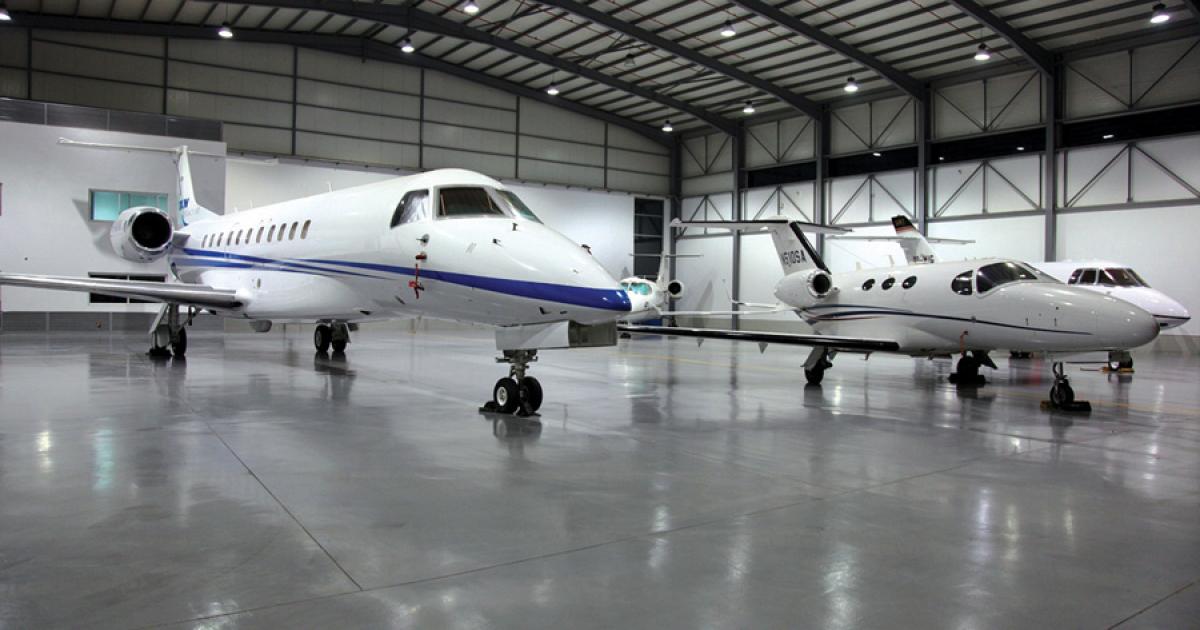 Cedar Jet offers management, hangarage and maintenance services for a range of aircraft, including the Embraer Legacy, Cessna Citation Mustang and Hawker 900XP.