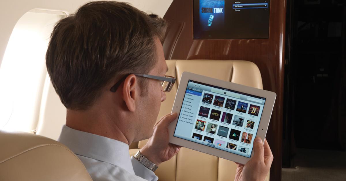 Skybox includes two HDMI Rockwell Collins Skybox allows up to 10 users to select and view TV shows and movies on their personal devices.