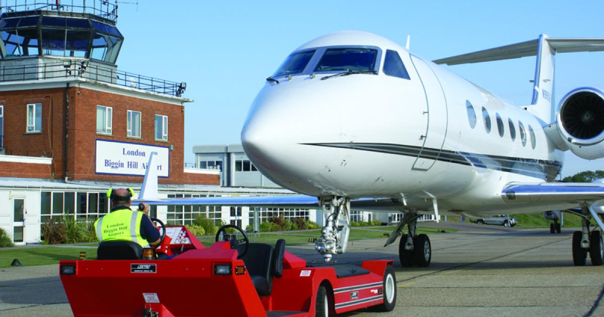 London Biggin Hill Airport expects to host a multitude of visiting business aircraft, like this Gulfstream GIV, during this summer's Olympic Games. 