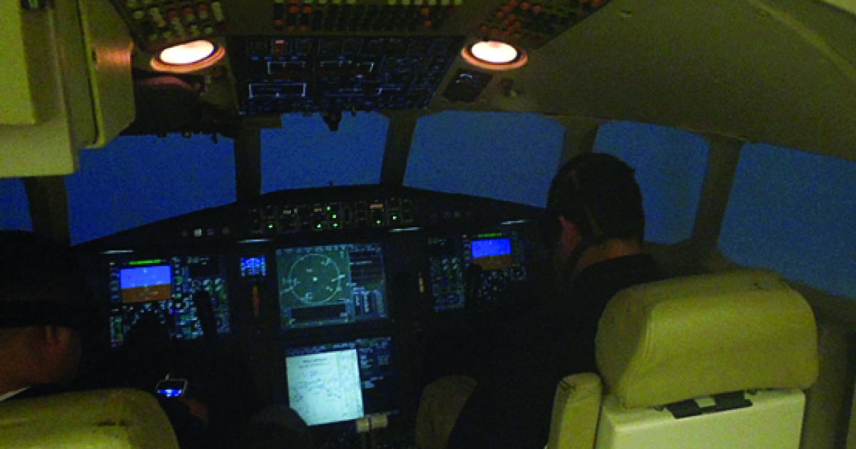 CAE's smoke-generation feature allows pilots to experience realistic practices for dealing with smoke-in-the-cockpit situations.