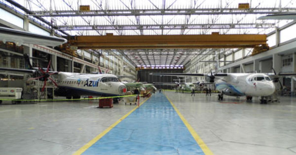 ATR plans to produce 80 airplanes this year at its expanded production facilities in Toulouse, France. (Photo: Ian Sheppard)