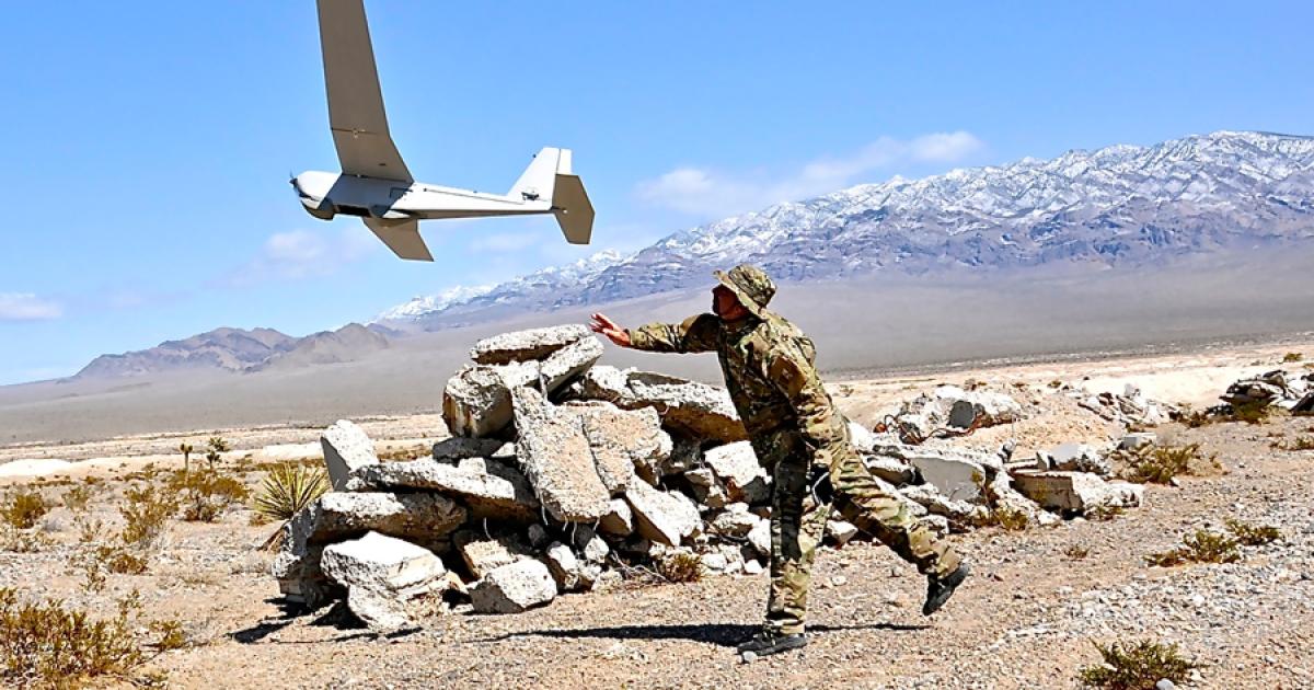 The Puma is the largest in Aerovironment’s line of three hand-launched UAVs. The armed forces of Denmark and Sweden have just placed new orders. (Photo: Aerovironment)