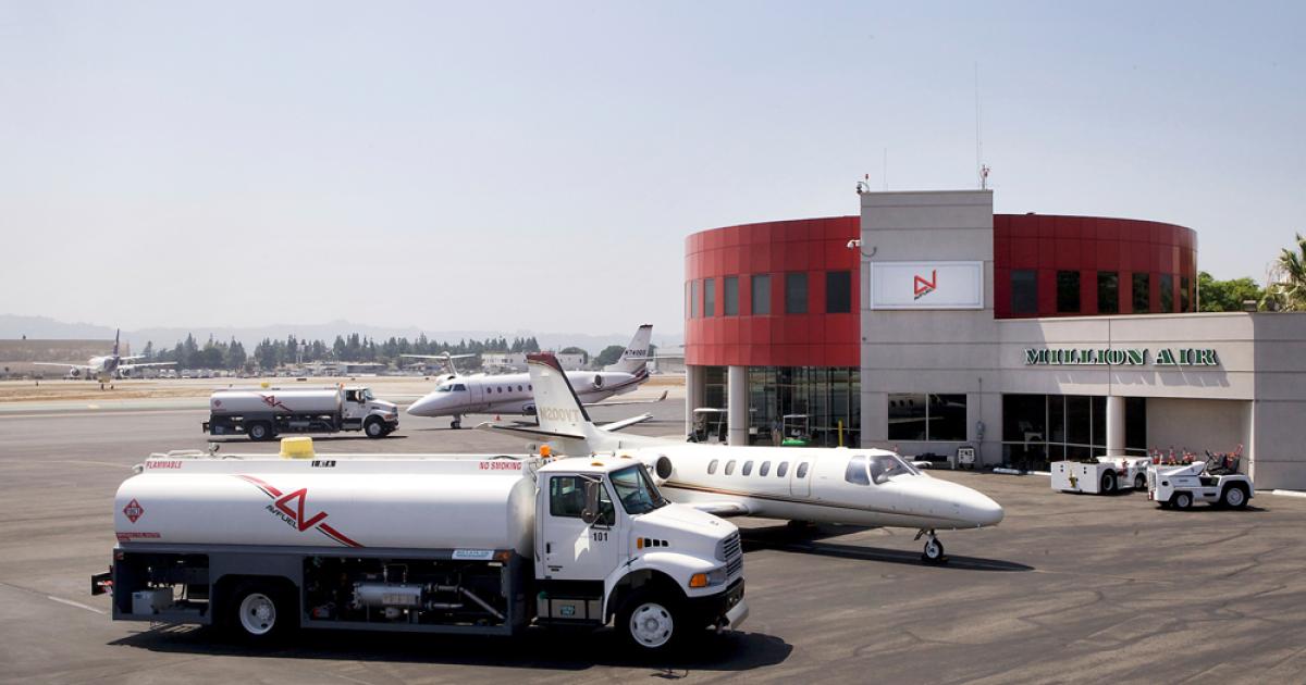 Avfuel-branded Million Air FBO in Burbank, California