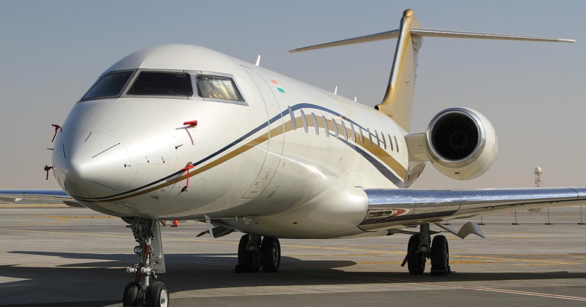 Bombardier can support its family of aircraft, including this Global Express, supplying parts from its new depot in the Jebel Ali Free Trade Zone to operators in the Middle East, Africa and Europe. 