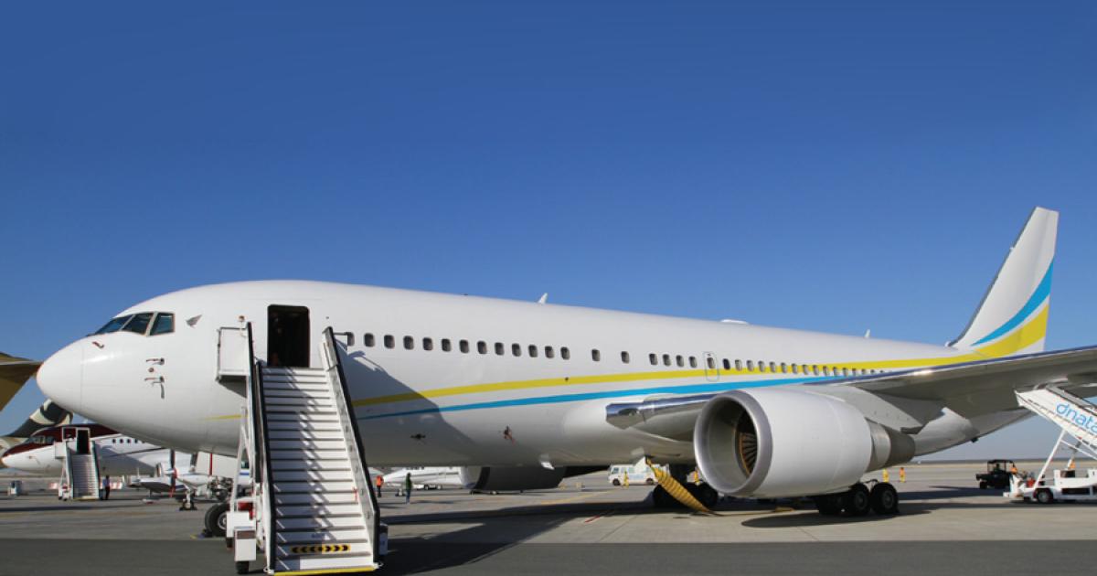 This Comlux BBJ 767-200 is outfitted for head-of-state charters.