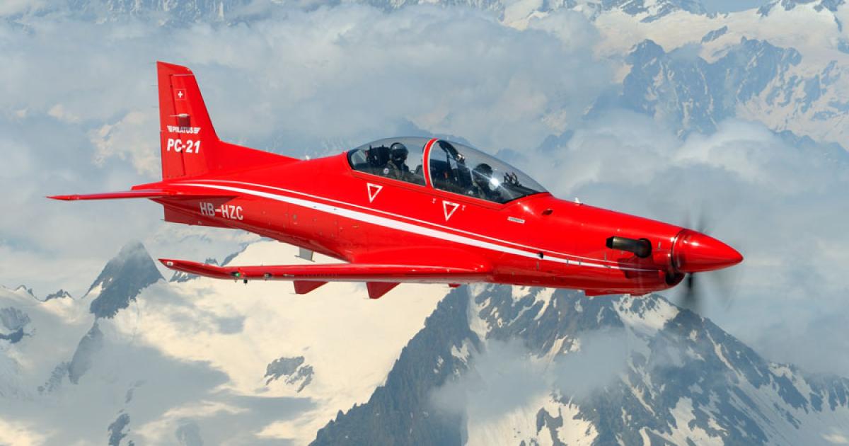 Swiss company Pilatus is flying high after Qatar became the fifth customer for the PC-21 turboprop trainer. (Photo: Pilatus)