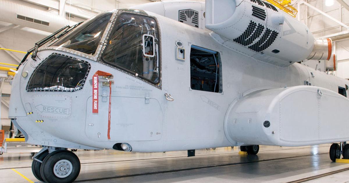 Sikorsky delivered the ground test vehicle (GTV) of the new CH-53K to the Naval Air Systems Command flight-test team late last year. The prototype is being used for powered ground checks of the helicopter’s dynamic systems. 