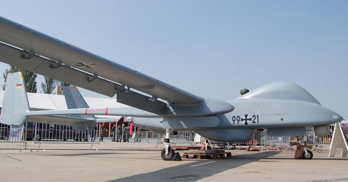Rheinmetall Airborne Systems operates a small fleet of IAI Heron 1 UAVs over Afghanistan for the German air force. 