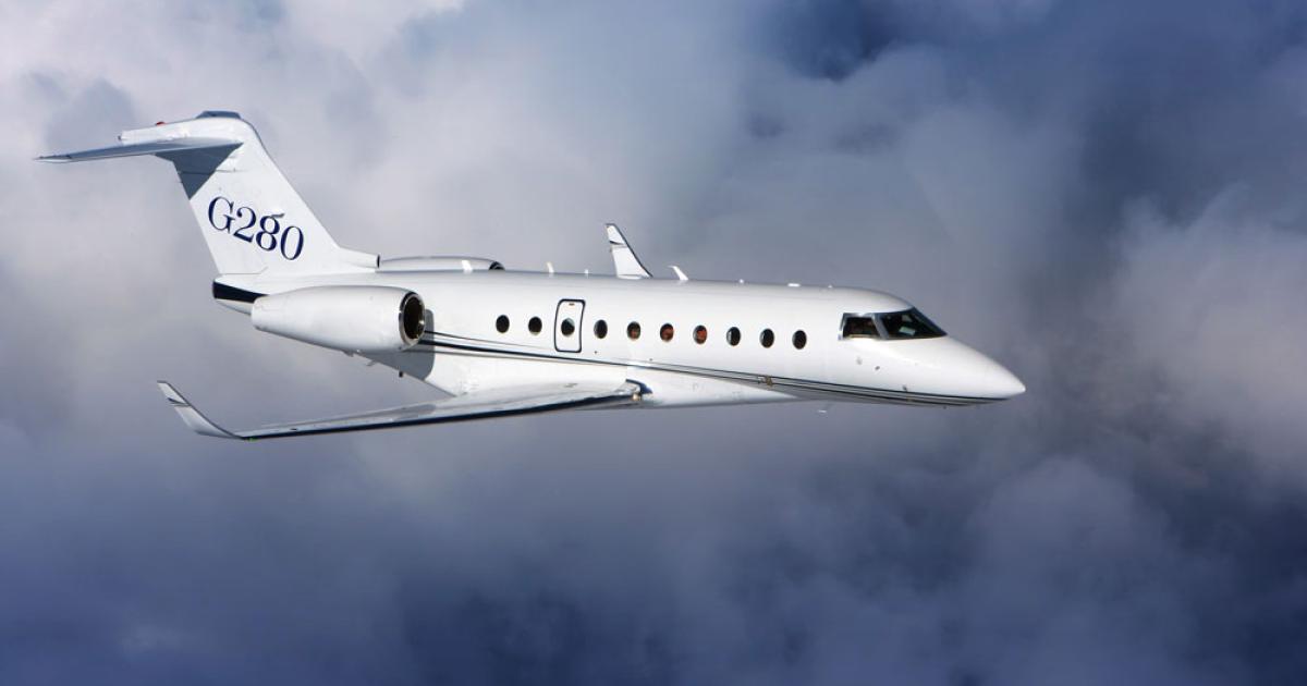 The recently certified G280 has a backlog stretching into 2014.