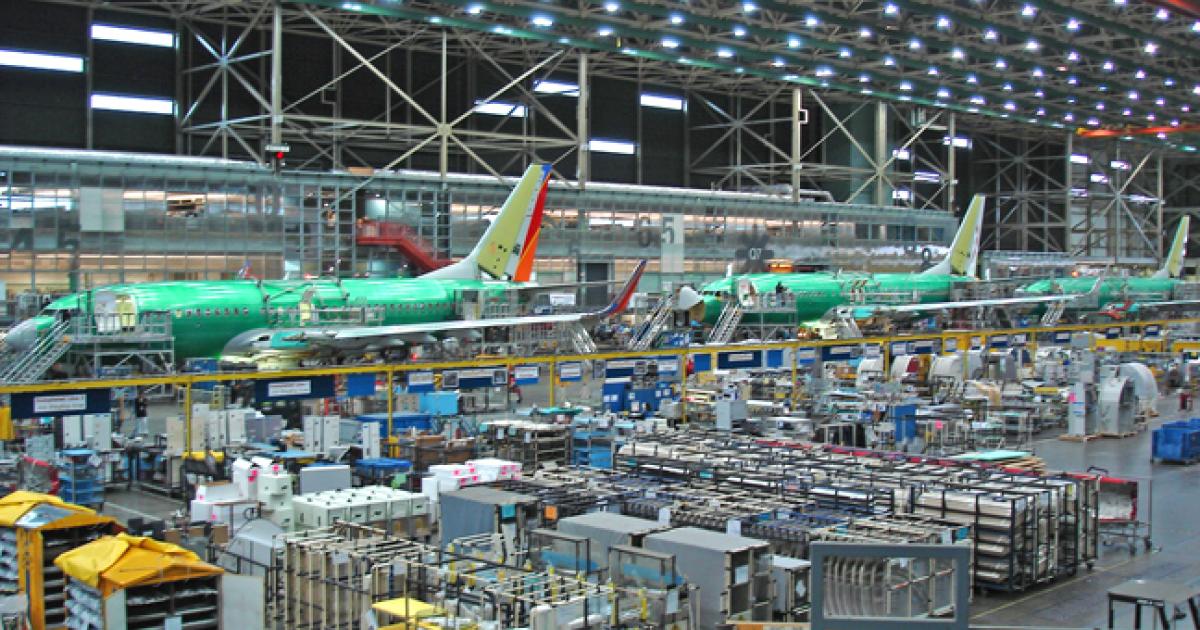 By the end of this quarter Boeing expects to decide on whether or not to increase production rates on the 737 line to beyond 31 a month. (Photo by Gregory Polek)