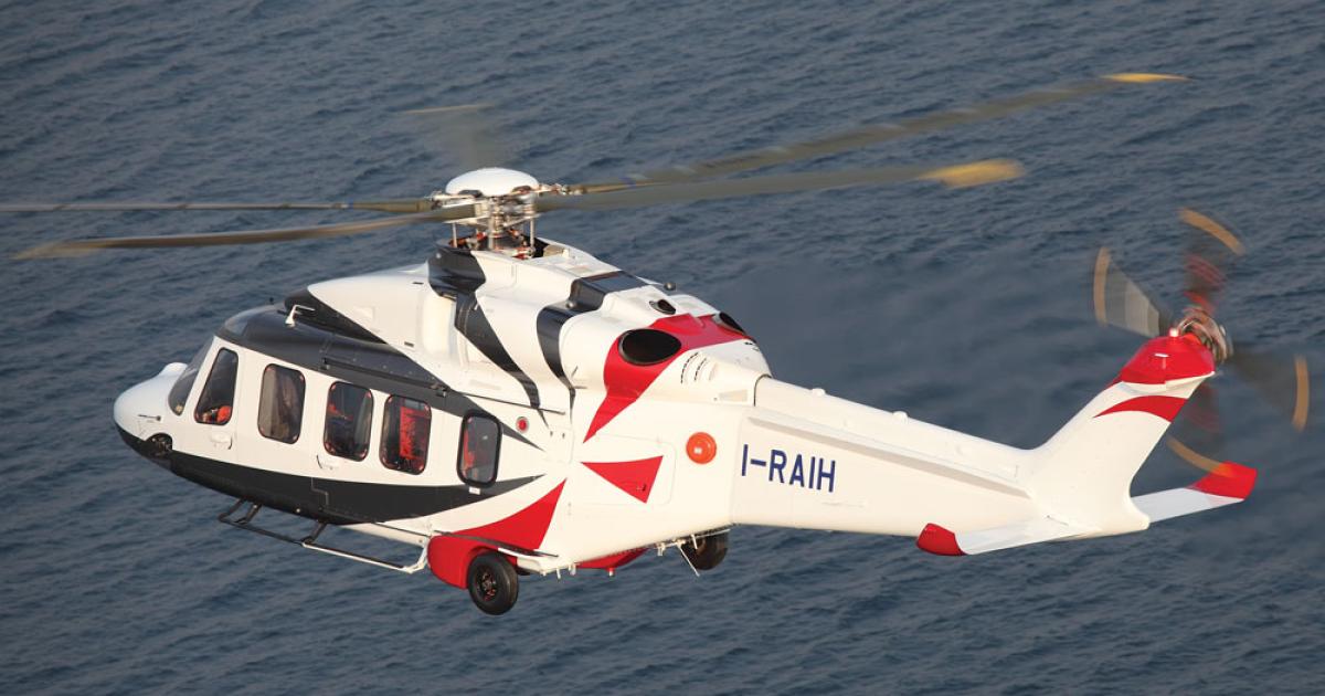 AgustaWestland’s AW189 medium twin can run for 50 minutes after loss of gearbox lubrication, a condition that has caused several incidents among large transport category helicopters recently.