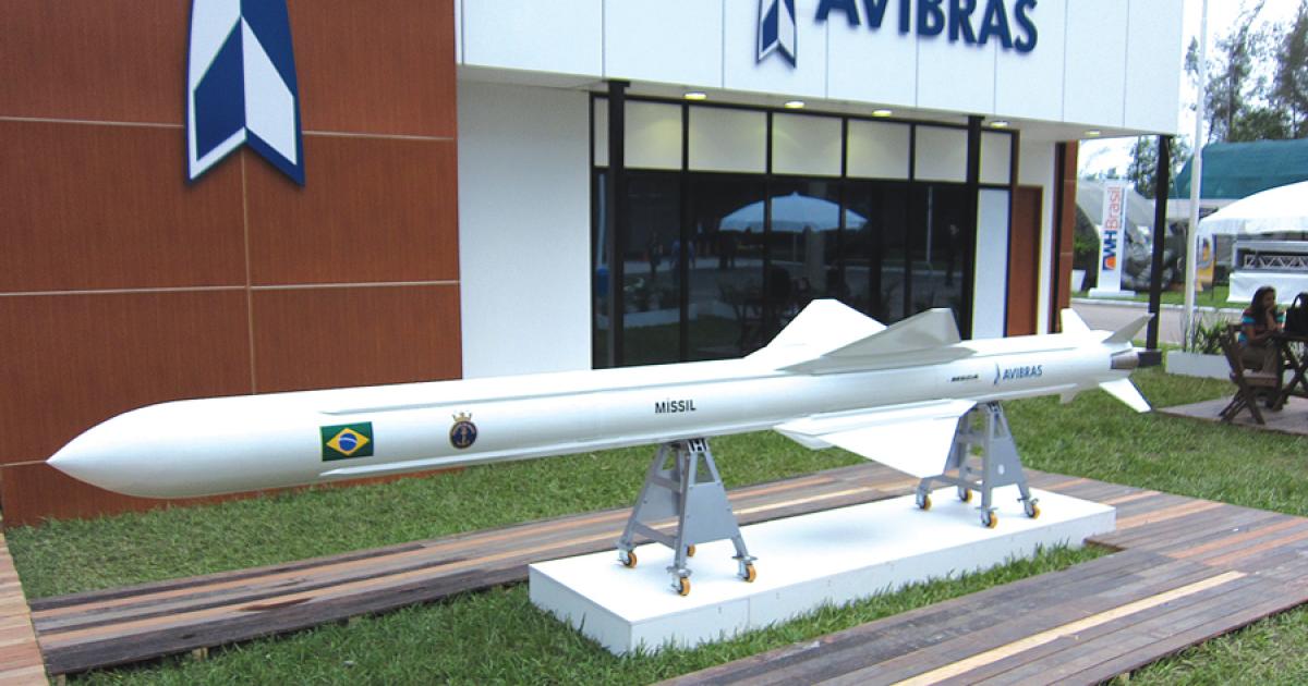 One of the Brazilian industry’s new joint developmental projects is the re-engining of  the MBDA Exocet by Brazil’s Avibras.