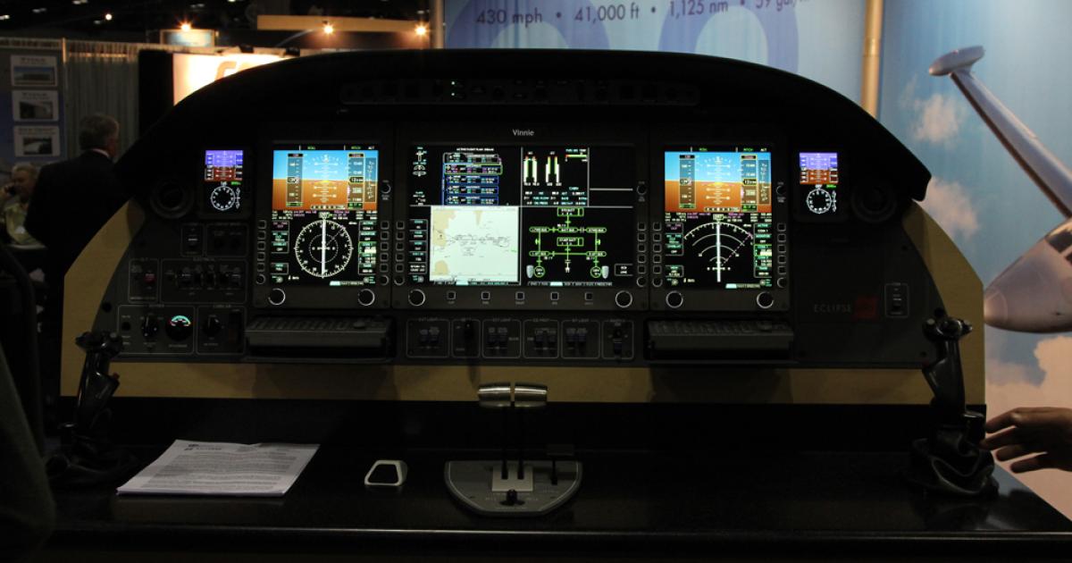 IS&S will supply the primary flight and multifunction displays the integrated, flight management system and electronic flight bag system for the Eclipse 550 and the new IS&S standby display for the Eclipse 500. 
