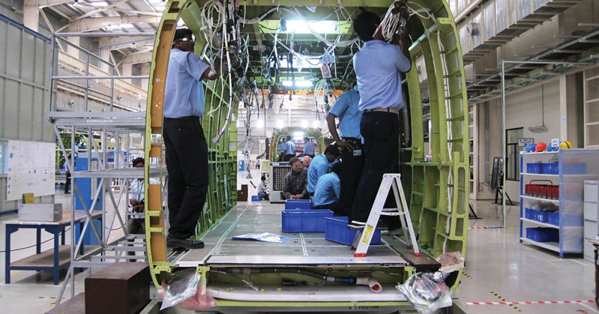 Sikorsky S-92 cabins are now being manufactured in India under a joint venture with Tata Advanced Systems. The facility recently increased production to four units per month.
