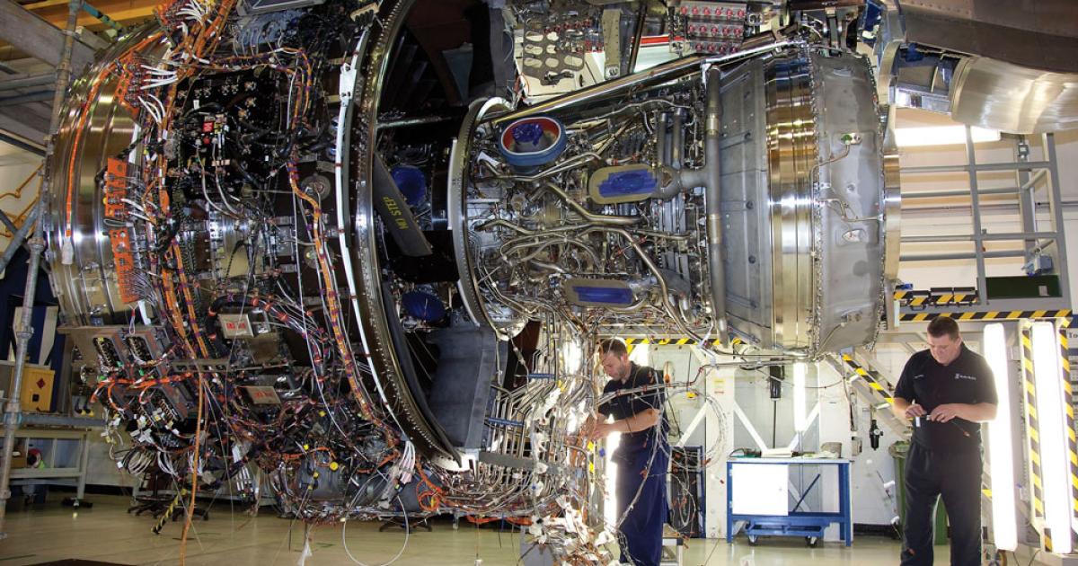 Following manufacture of 12 development Trent XWBs, Rolls-Royce had built at least six preproduction units for the Airbus A350 by the beginning of June.