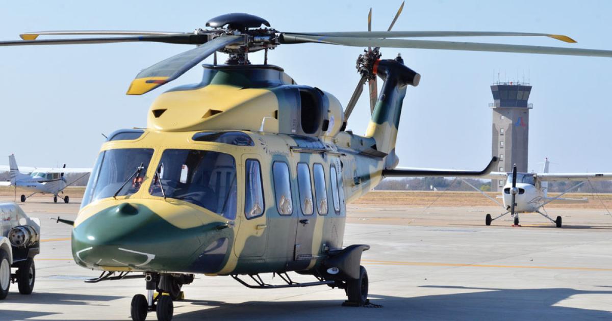 AgustaWestland hopes to certify the military version of its AW189 helicopter–the AW149–by the end of 2013.