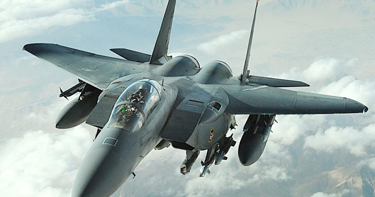 A U.S. Air Force F-15E Strike Eagle. The $29.5 billion sale of new and upgraded F-15s to Saudi Arabia helped the U.S. dominate international arms sales. (Photo: U.S. Air Force)