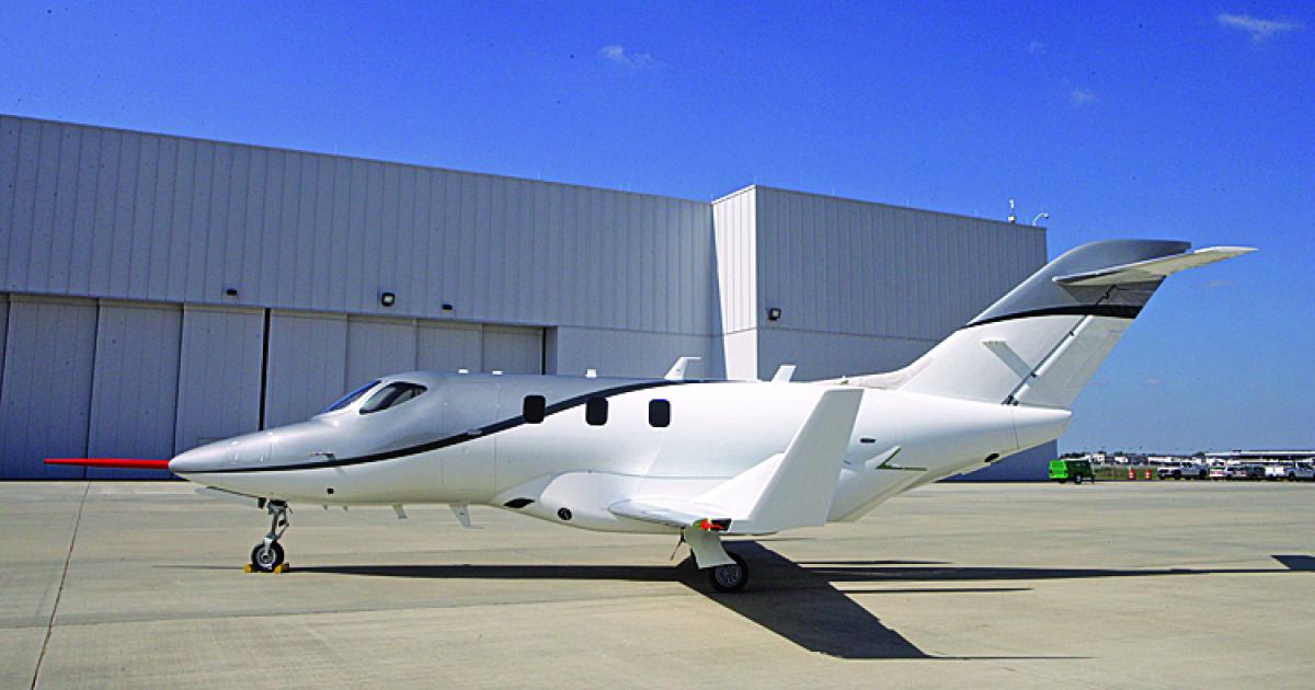 Honda Aircraft expects to make the first flight of its conforming HondaJet “very soon.”
