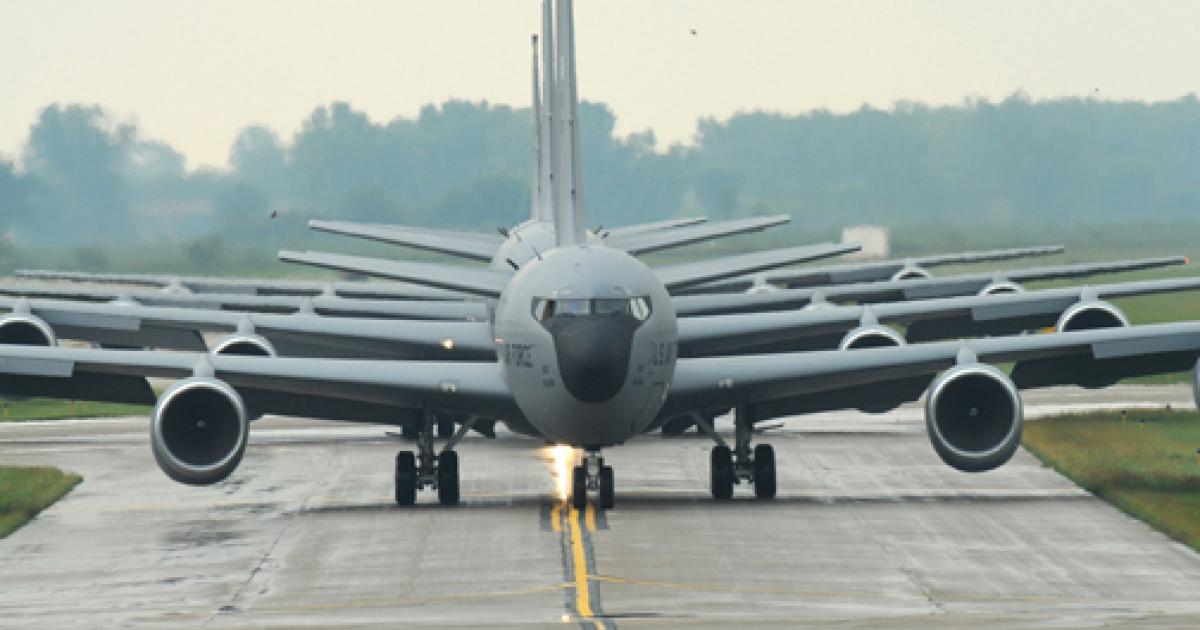 The Pentagon began its quest to replace the KC-135 with the infamous single-source lease/purchase contract for 100 Boeing 767s as long ago as 2002. Now the long-running saga enters a new phase, with a winner expected this fall.  (U.S. Air Force)