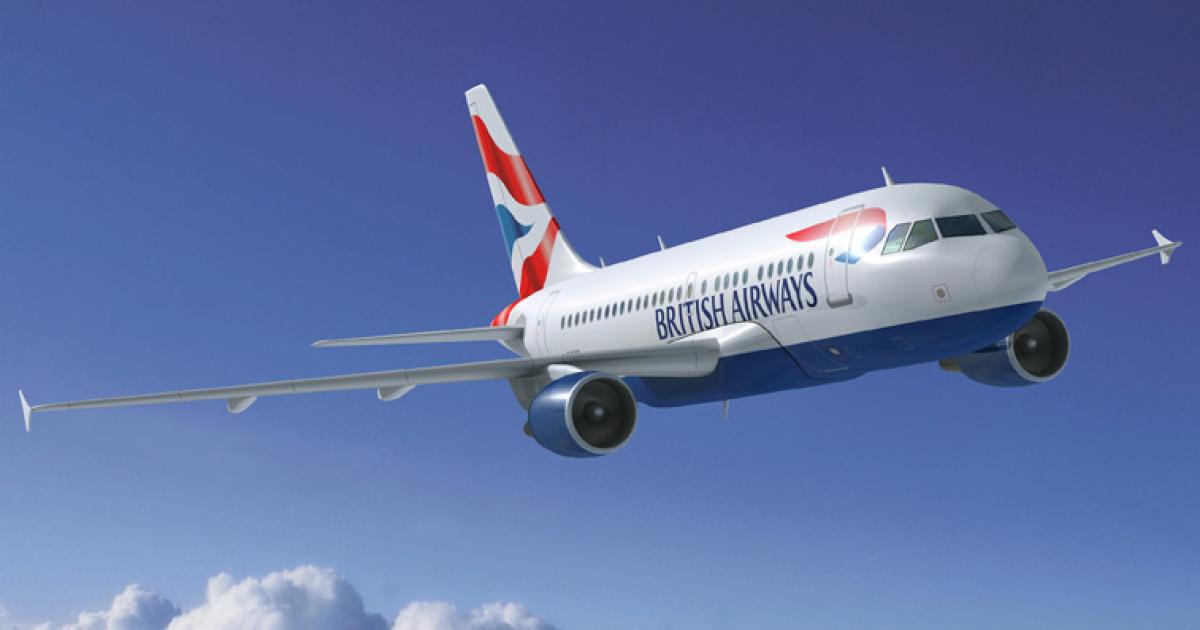 British Airways is planning to tap Solena’s new garbage-into-gas plant in east London to fuel the equivalent of all its annual operations out of London City Airport, such as the Airbus A318, which flies to New York. (Copyright Airbus) 