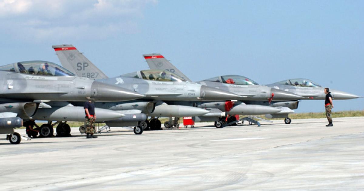 Romania is no stranger to the F-16, having hosted U.S. Air Force aircraft during the 2006 Viper Lance exercise, in which F-16s flew against Romania’s Lancer fighters. Here F-16s from the 52nd Fighter Wing operate from Mihail Kogaliniceanu Air Base.