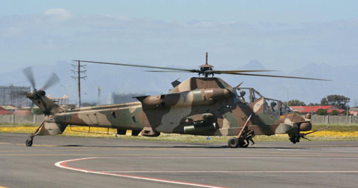 The South African Air Force last week took delivery of its first fully upgraded Rooivalk attack helicopter. It expects to start operations with five of the helicopter in April.