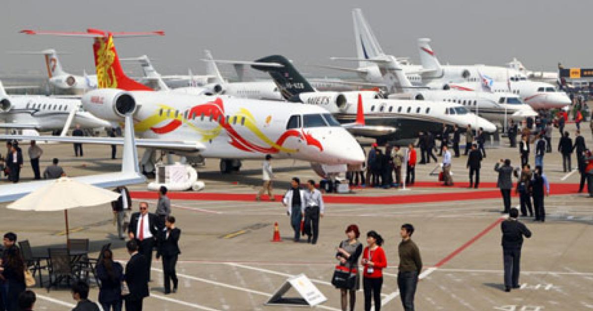 With this year’s Asian Business Association Conference & Exhibition (ABACE) now less than three weeks away, aircraft brokerage firm Asian Sky Group has released a comprehensive survey of business jets operating in China. According to the report, there are 336 private jets in China, the majority of which are large-cabin aircraft.