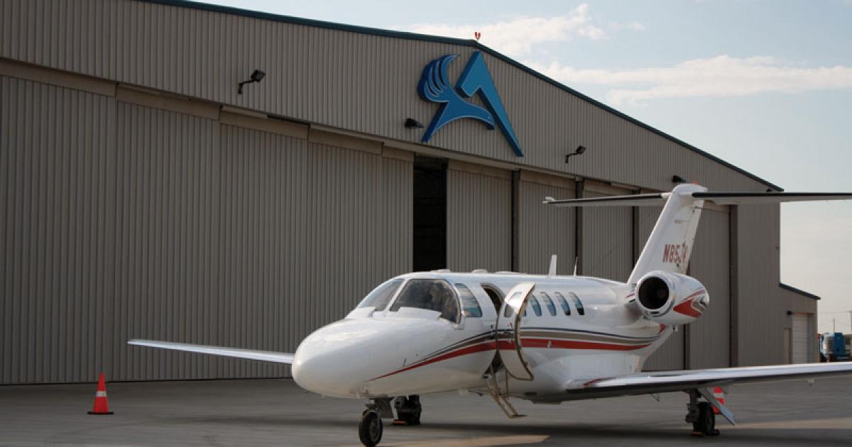 Atlantic’s newest location at Will Rogers World Airport in Oklahoma City (OKC) opened its doors over the summer. The 28,000-sq-ft hangar can accommodate aircraft up to a Bombardier Global or Gulfstream G450. 