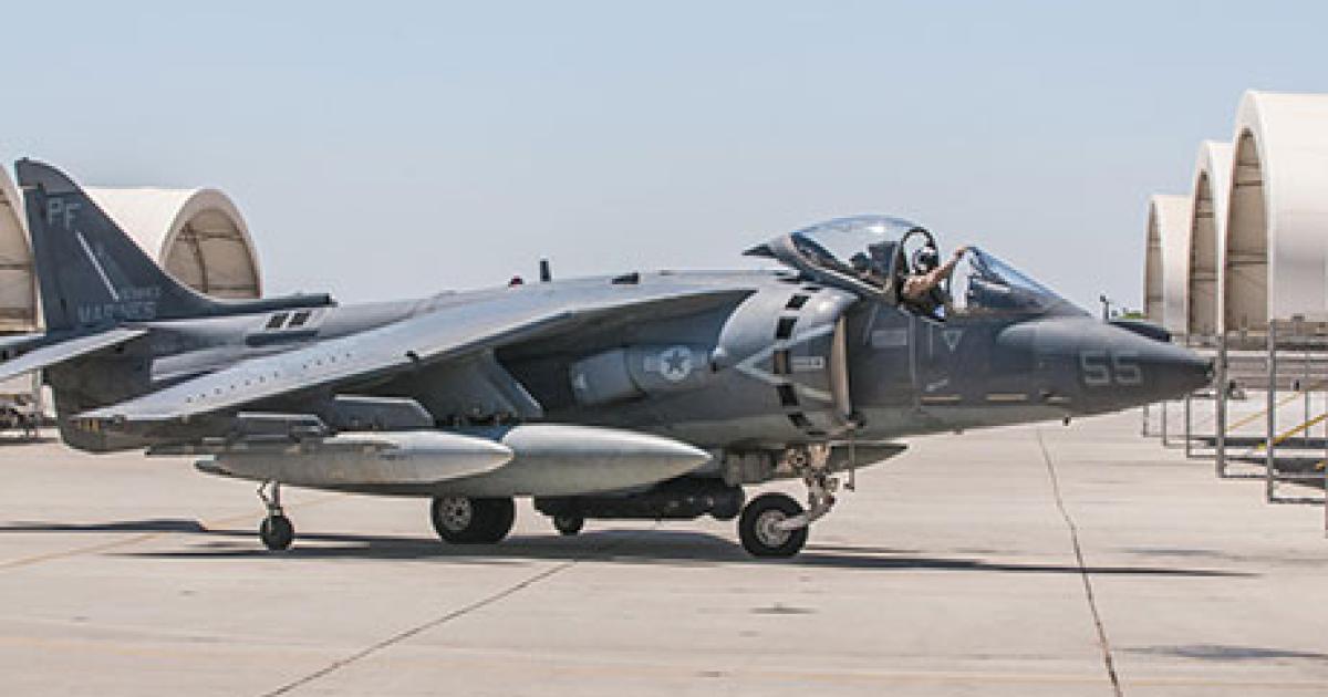 The U.S. Marine Corps has extended the retirement date of its AV-8B Harrier II vertical/short takeoff and landing aircraft until 2030. (Photo: U.S. Marine Corps)