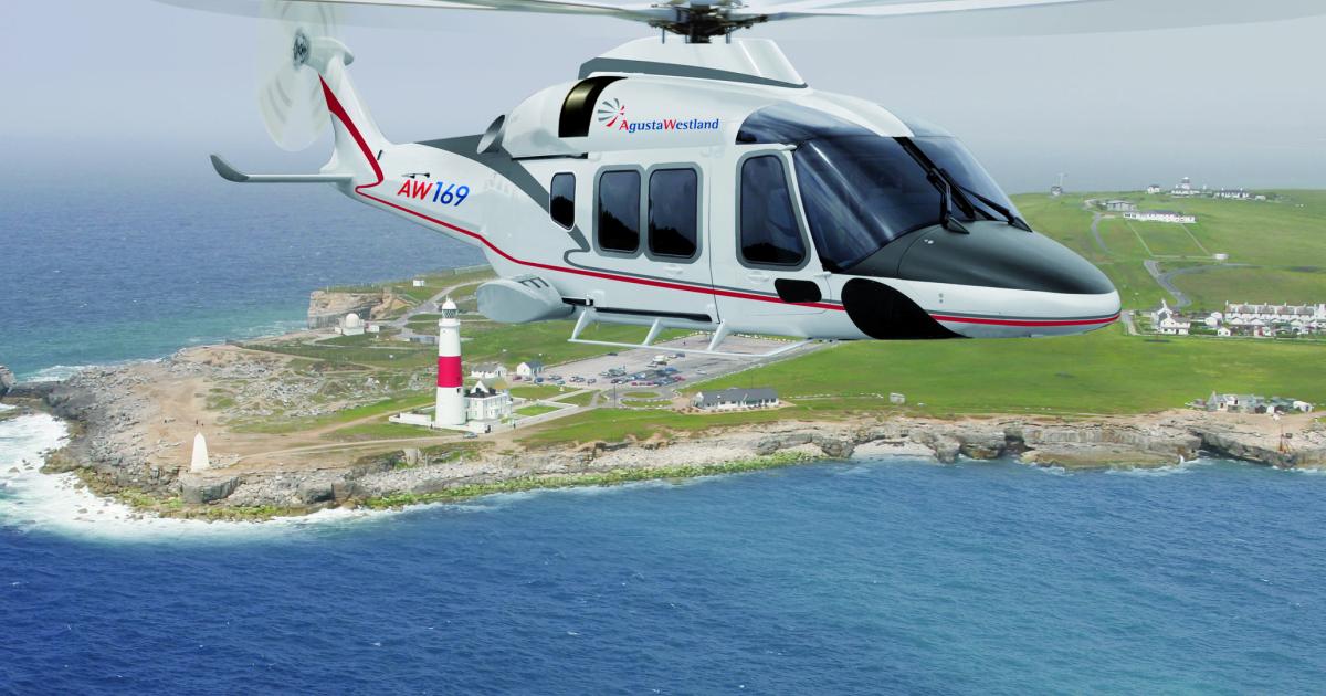 Four prototypes of the AgustaWestland AW169 are currently in flight test. 