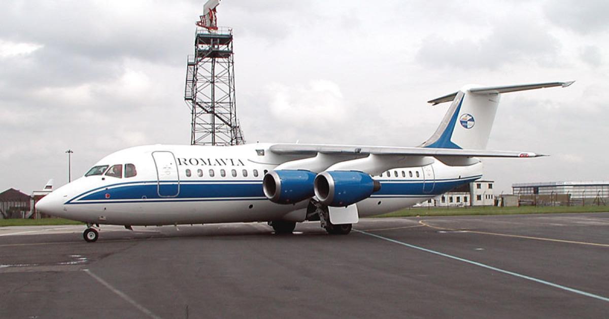 Among early agreements established by Falko Regional Aircraft is the lease of a BAe 146-200 regional jet that Romanian carrier Romavia will operate for presidential and government flights.