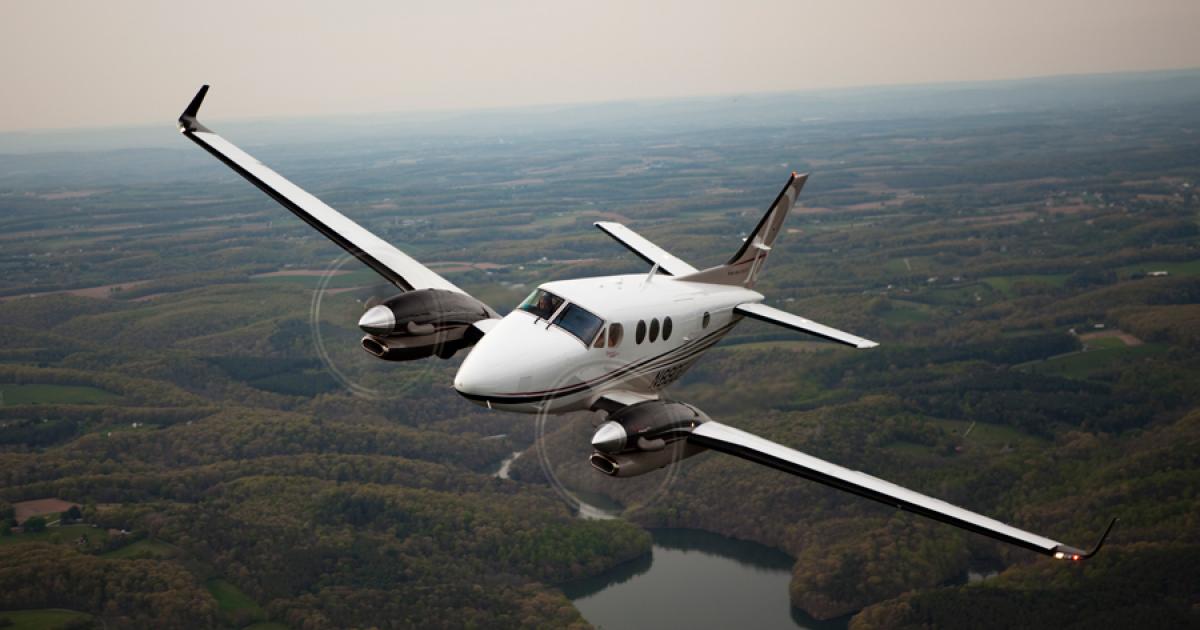 The new Hawker Beechcraft King Air C90GTx, which ditched on April 3, was on a delivery flight.